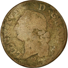 Moeda, França, Louis XVI, Sol ou sou, Sol, 1785, Strasbourg, F(12-15), Cobre