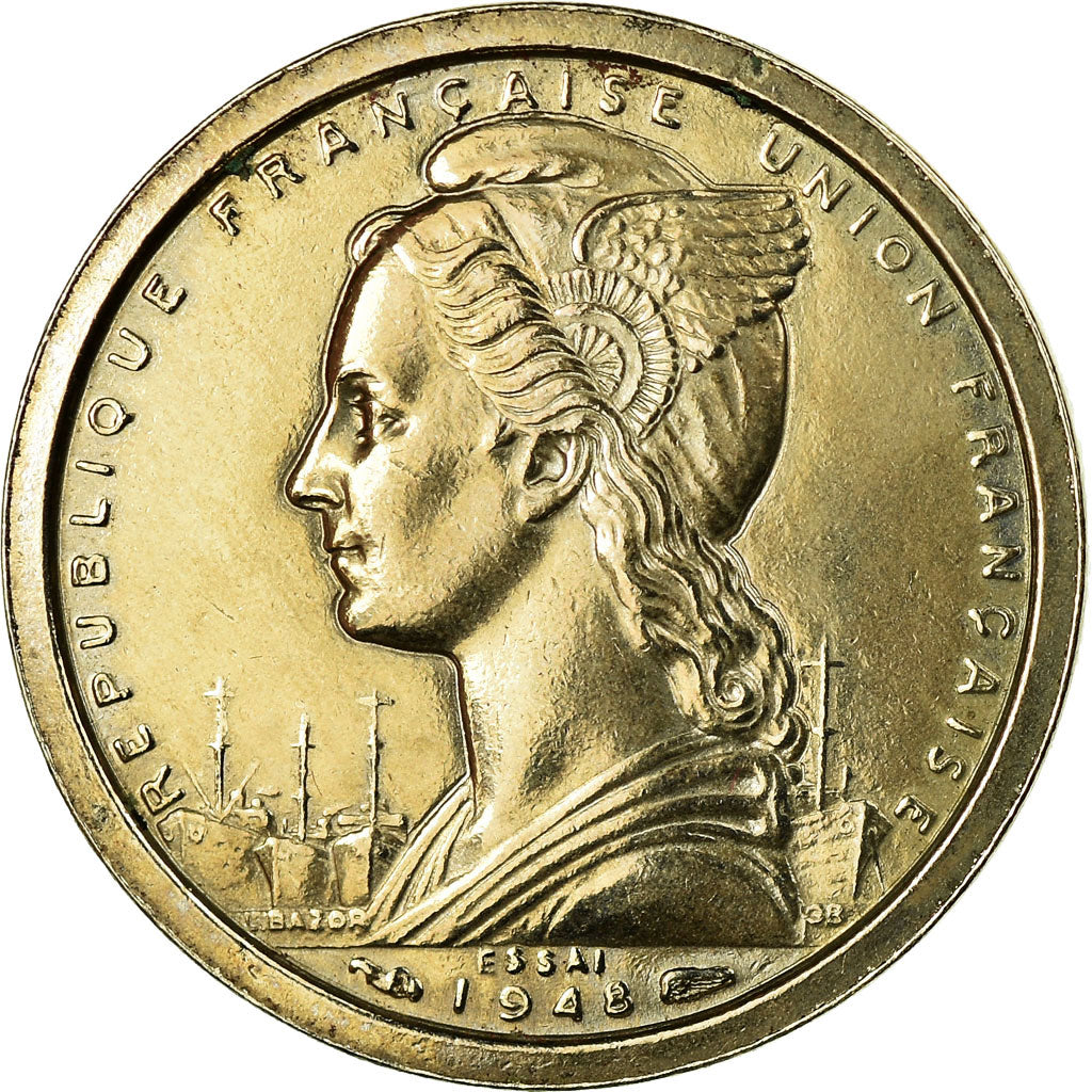 Coin, Madagascar, Franc, 1948, Paris, ESSAI, MS(60-62), Copper-nickel, KM:E1