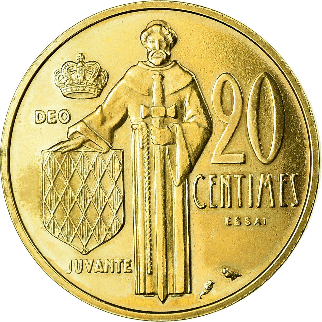 Coin, Monaco, Rainier III, 20 Centimes, 1962, Paris, ESSAI, MS(60-62)