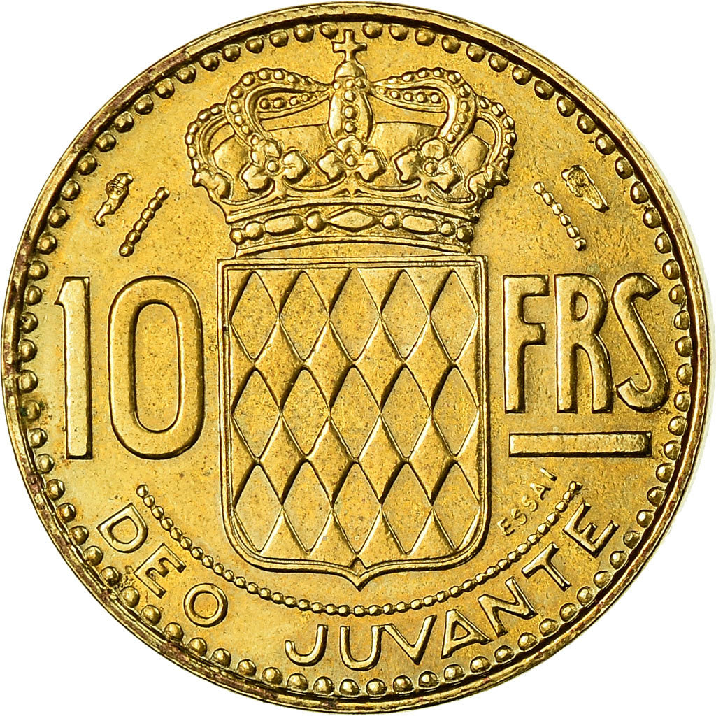 Coin, Monaco, Rainier III, 10 Francs, 1950, Paris, ESSAI, AU(55-58)