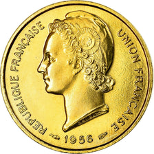 Coin, Togo, 10 Francs, 1956, Paris, ESSAI, MS(63), Aluminum-Bronze, KM:E7