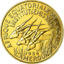 Coin, Cameroon, 10 Francs, 1958, Paris, ESSAI, MS(63), Aluminum-Bronze, KM:E8