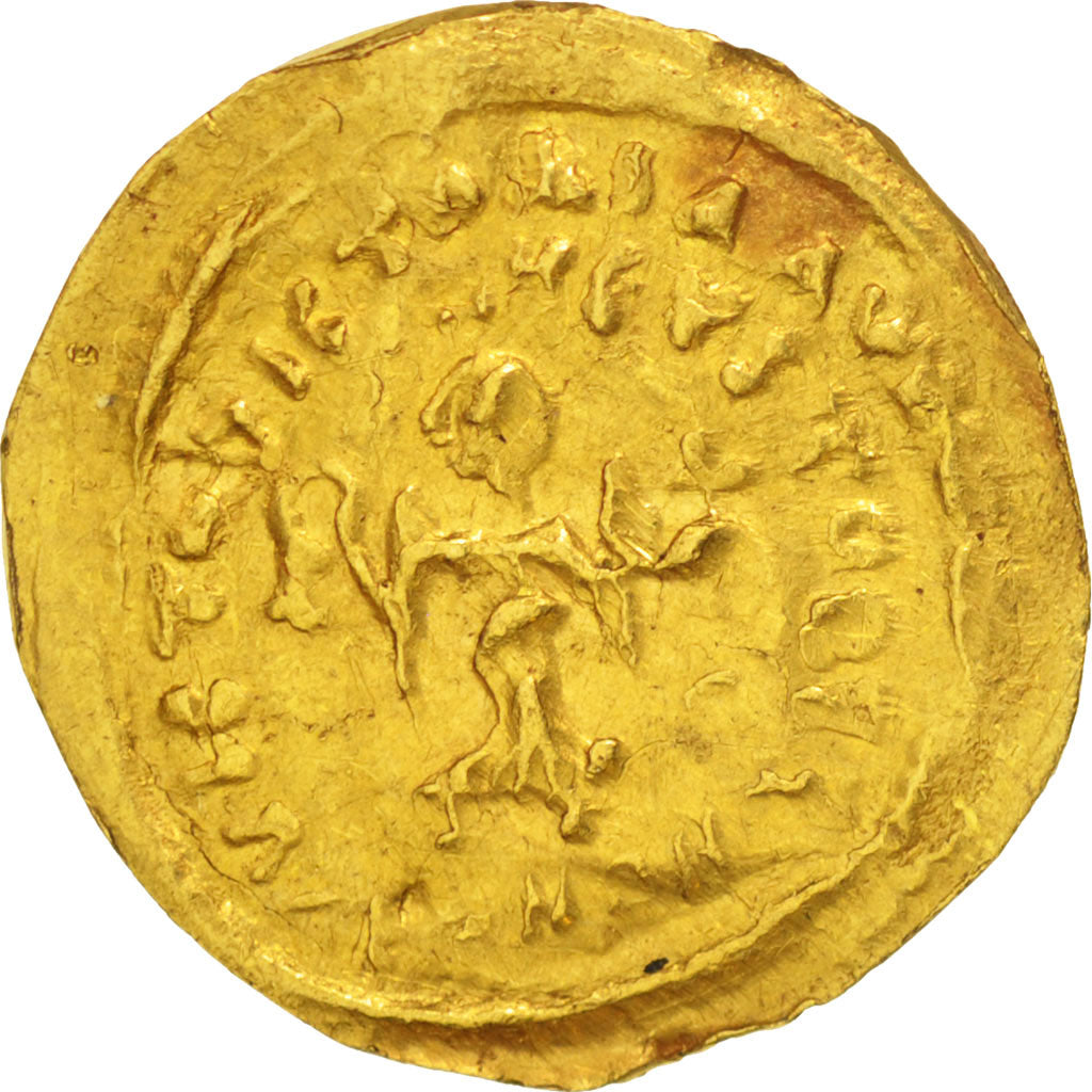 Justinian I, Tremissis, 527-565 AD, Constantinople, Gold, Sear:145