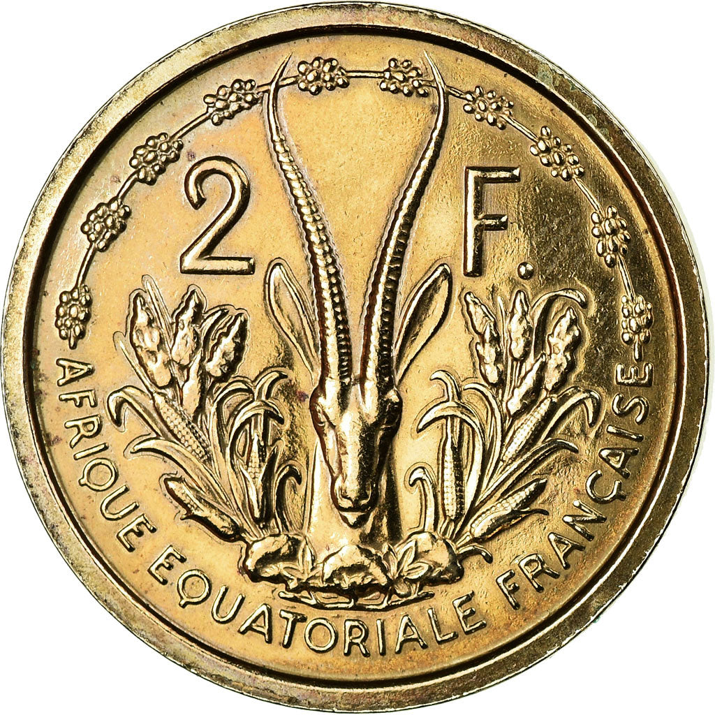 Coin, French Equatorial Africa, 2 Francs, 1948, Paris, ESSAI, MS(60-62)