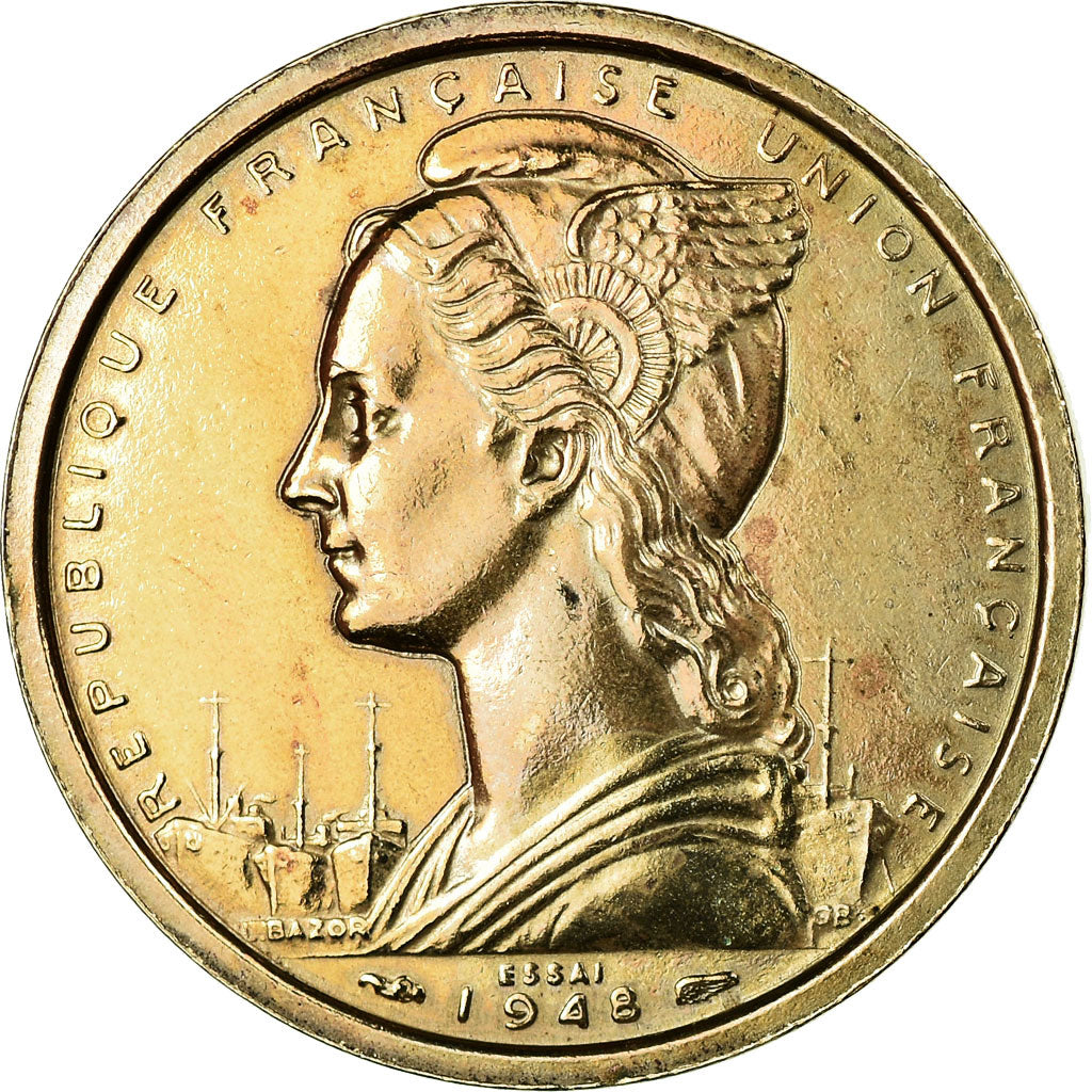 Monnaie, Afrique-Équatoriale française, 2 Francs, 1948, Paris, ESSAI, SUP