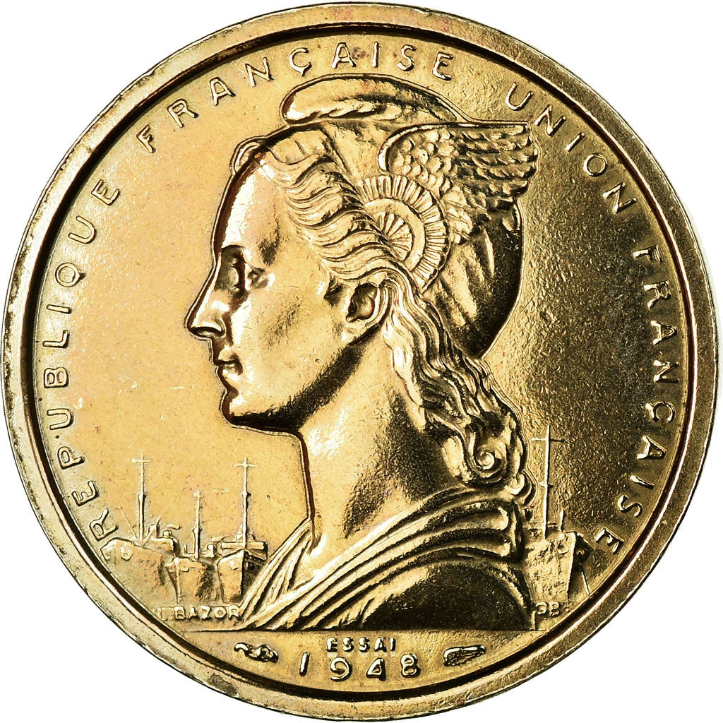 Coin, French West Africa, 2 Francs, 1948, Paris, ESSAI, MS(60-62)