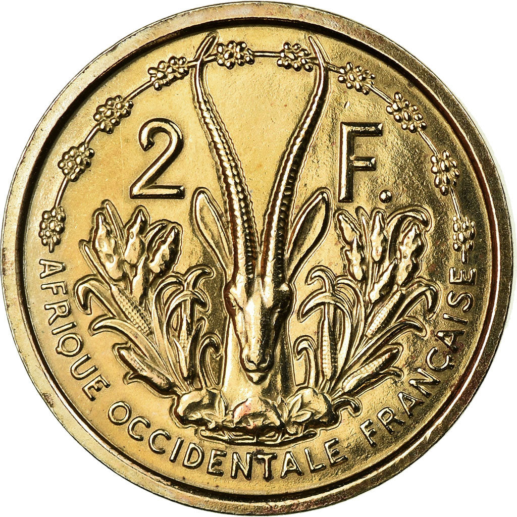 Coin, French West Africa, 2 Francs, 1948, Paris, ESSAI, MS(60-62)