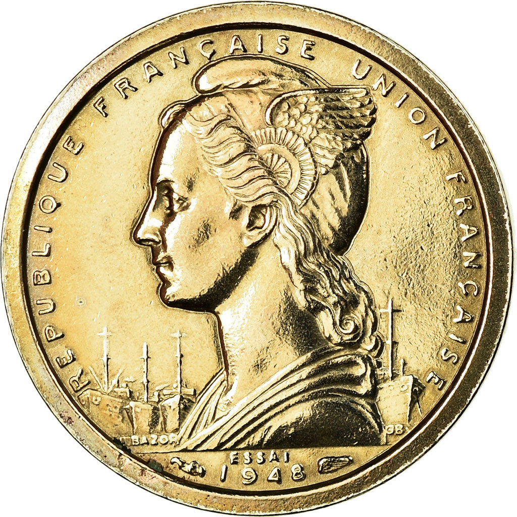 Coin, Togo, 1 Franc, 1948, Paris, ESSAI, MS(60-62), Nickel-Bronze, Lecompte:18