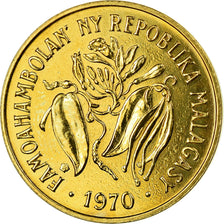 Coin, Madagascar, 10 Francs, 1970, Paris, ESSAI, MS(60-62), Aluminum-Bronze