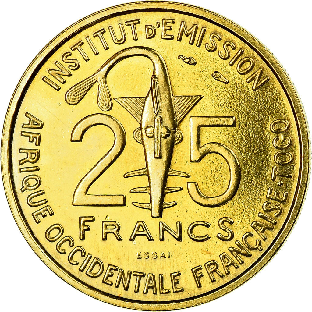 Coin, French West Africa, 25 Francs, 1957, Paris, ESSAI, MS(60-62)