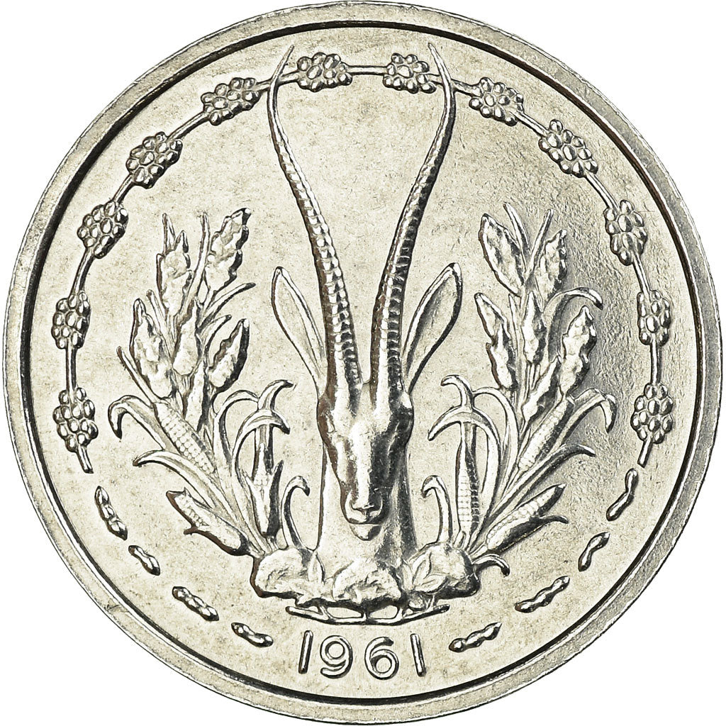 Coin, West African States, Franc, 1961, Paris, ESSAI, MS(63), Aluminum, KM:E3