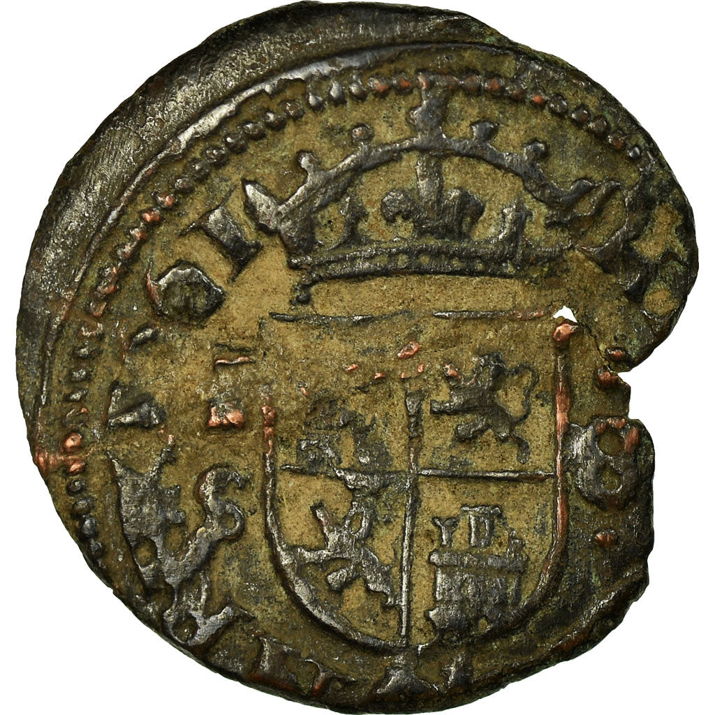 Münze, Spanien, Philip IV, 8 Maravedis, 1661, Segovia, S, Kupfer, KM:162
