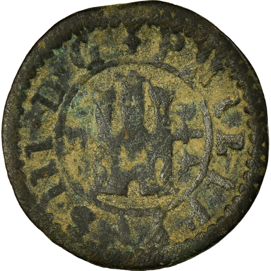 Coin, Spain, Philip III, 2 Maravedis, 1603, Segovia, VF(30-35), Bronze, KM:3.7