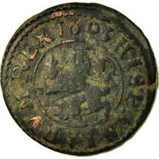 Moeda, Espanha, Philip III, 2 Maravedis, 1603, Segovia, VF(30-35), Bronze