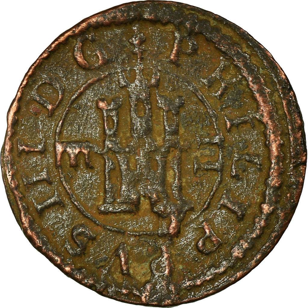 Moneda, España, Philip III, 2 Maravedis, 1603, Segovia, MBC, Bronce, KM:3.7