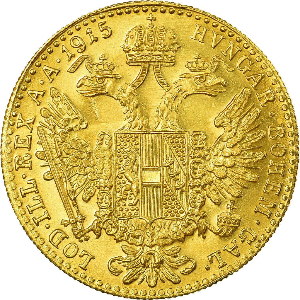 Coin, Austria, Franz Joseph I, Ducat, 1915, MS(63), Gold, KM:2267