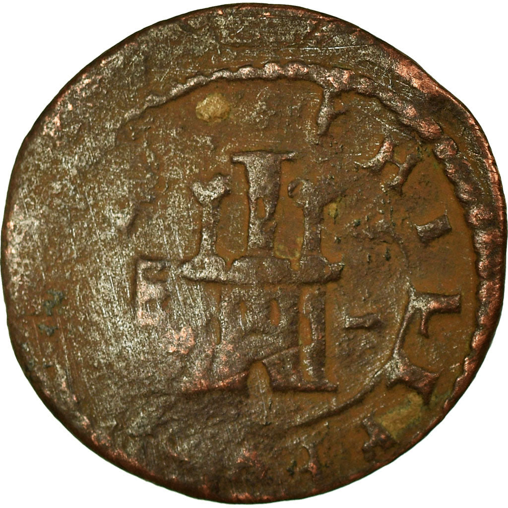 Monnaie, Espagne, Philip III, 2 Maravedis, 1619, Segovia, TB+, Bronze, KM:3.7
