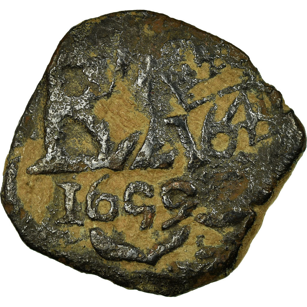 Coin, Spain, Philip IV, 4 maravedis, 1659, VF(20-25), Copper