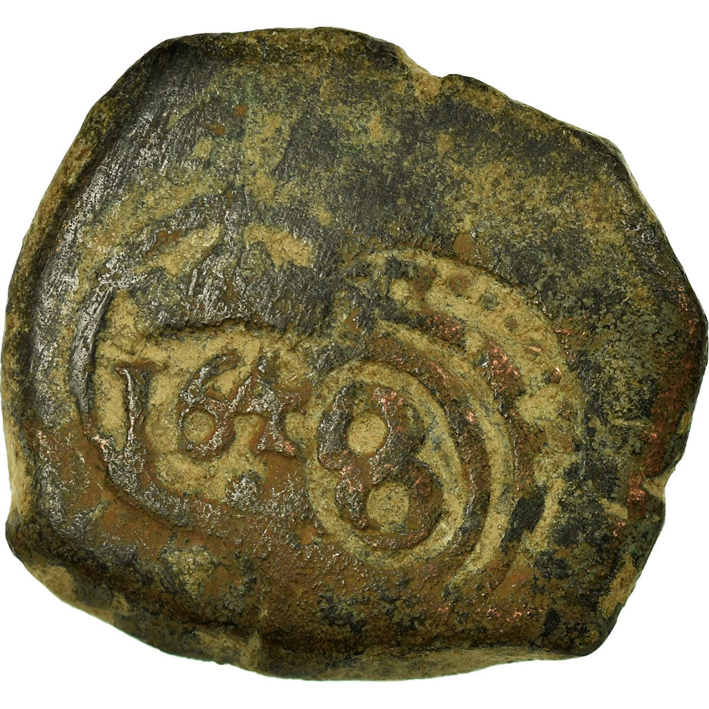 Coin, Spain, Philip IV, 8 Maravedis, 1652, Burgos, VF(20-25), Copper