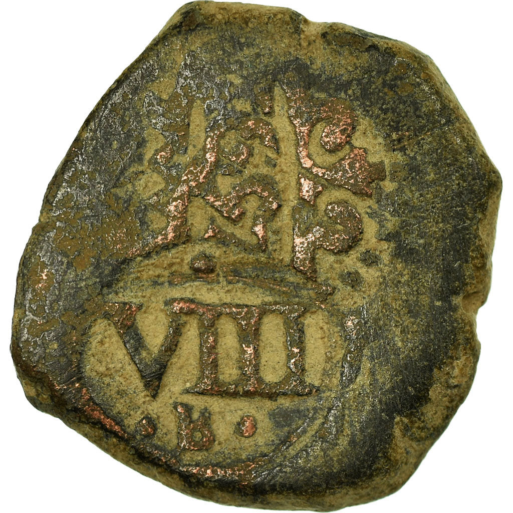 Coin, Spain, Philip IV, 8 Maravedis, 1652, Burgos, VF(20-25), Copper