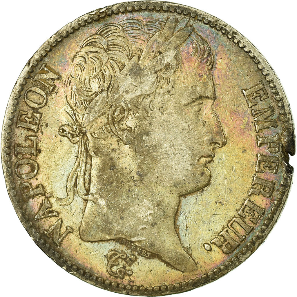Moneta, Francja, Napoléon I, 5 Francs, 1810, Bayonne, VF(20-25), Srebro