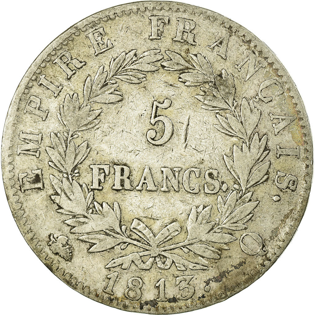 Monnaie, France, Napoléon I, 5 Francs, 1813, Perpignan, TB, Argent