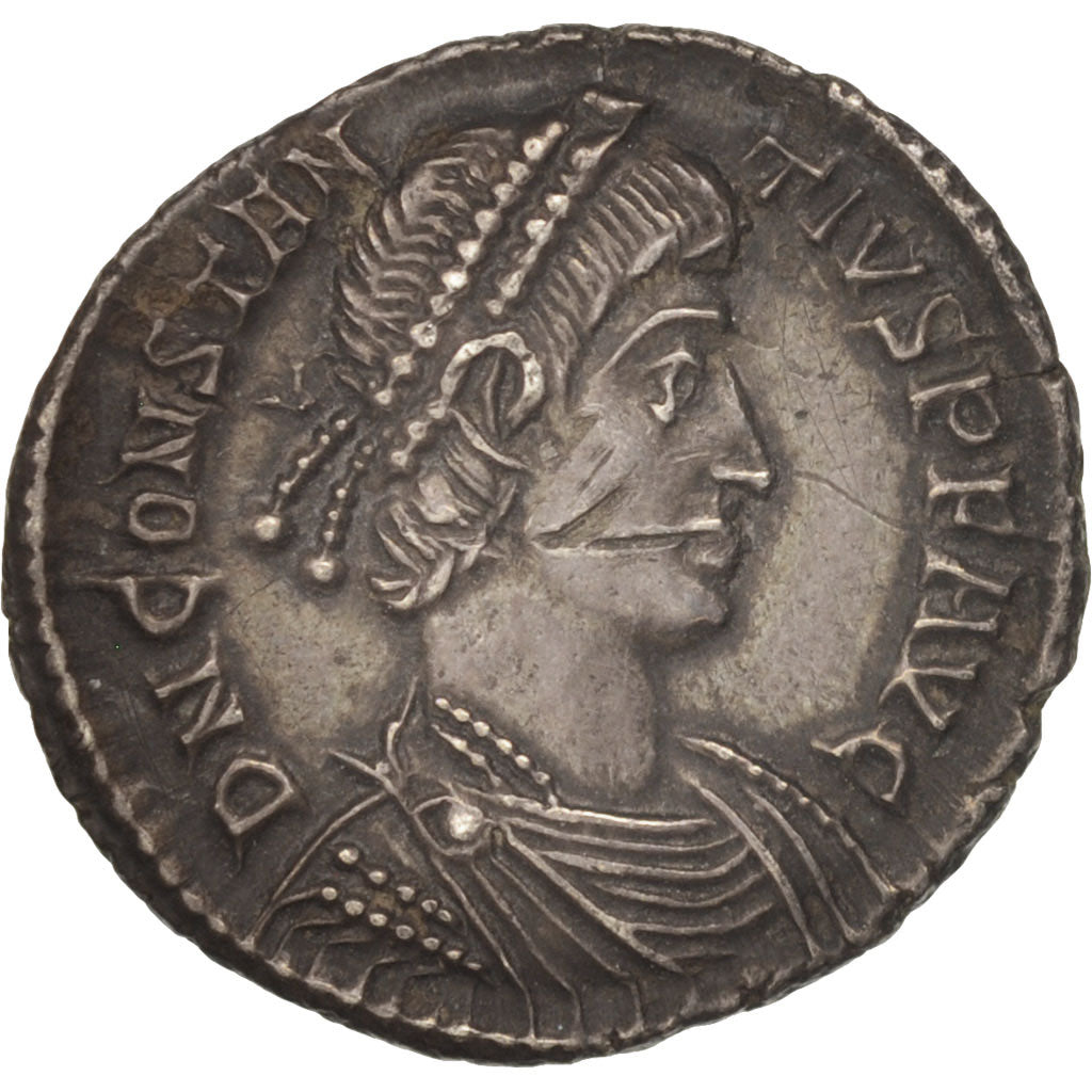 Coin, Constantius II, Siliqua, 350-360, AU(55-58), Silver