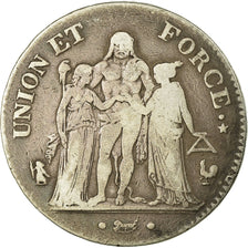 Münze, Frankreich, Union et Force, 5 Francs, AN 7, Paris, S, Silber, KM:639.1