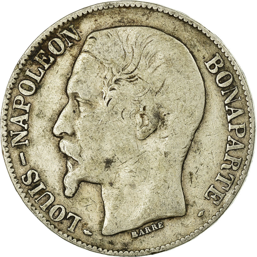 Moeda, França, Napoléon III, 5 Francs, 1852, Paris, VF(20-25), Prata
