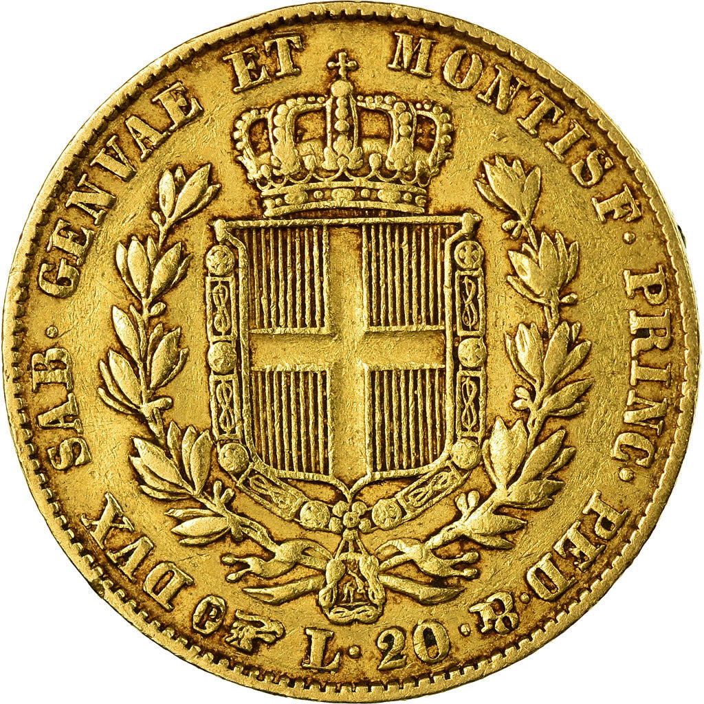 Munten, Italiaanse staten, SARDINIA, Carlo Alberto, 20 Lire, 1832, Torino, ZF