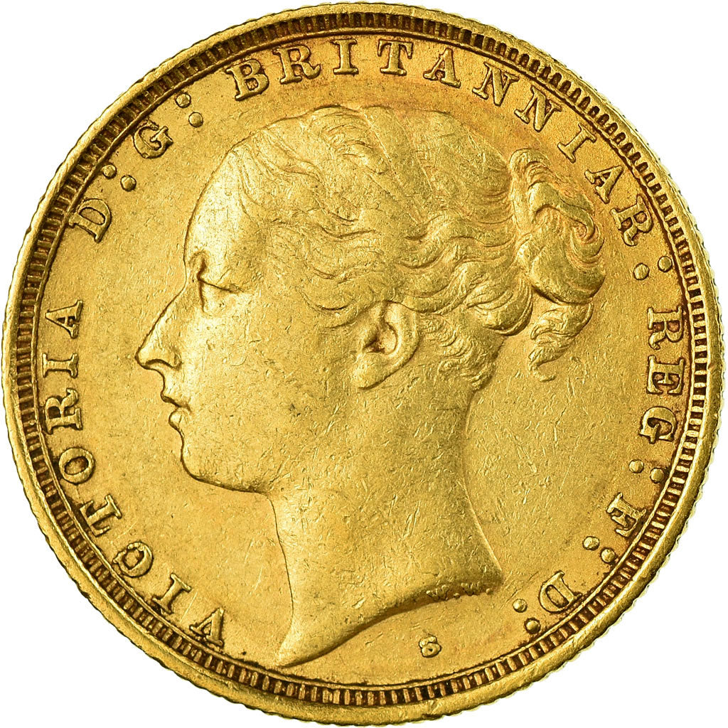 Coin, Australia, Victoria, Sovereign, 1887, Sydney, EF(40-45), Gold, KM:7