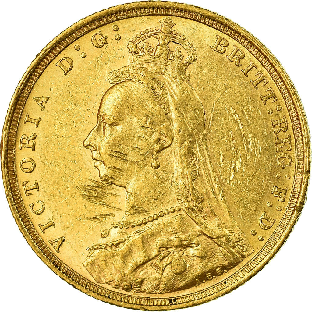 Coin, Australia, Victoria, Sovereign, 1888, Sydney, EF(40-45), Gold, KM:10