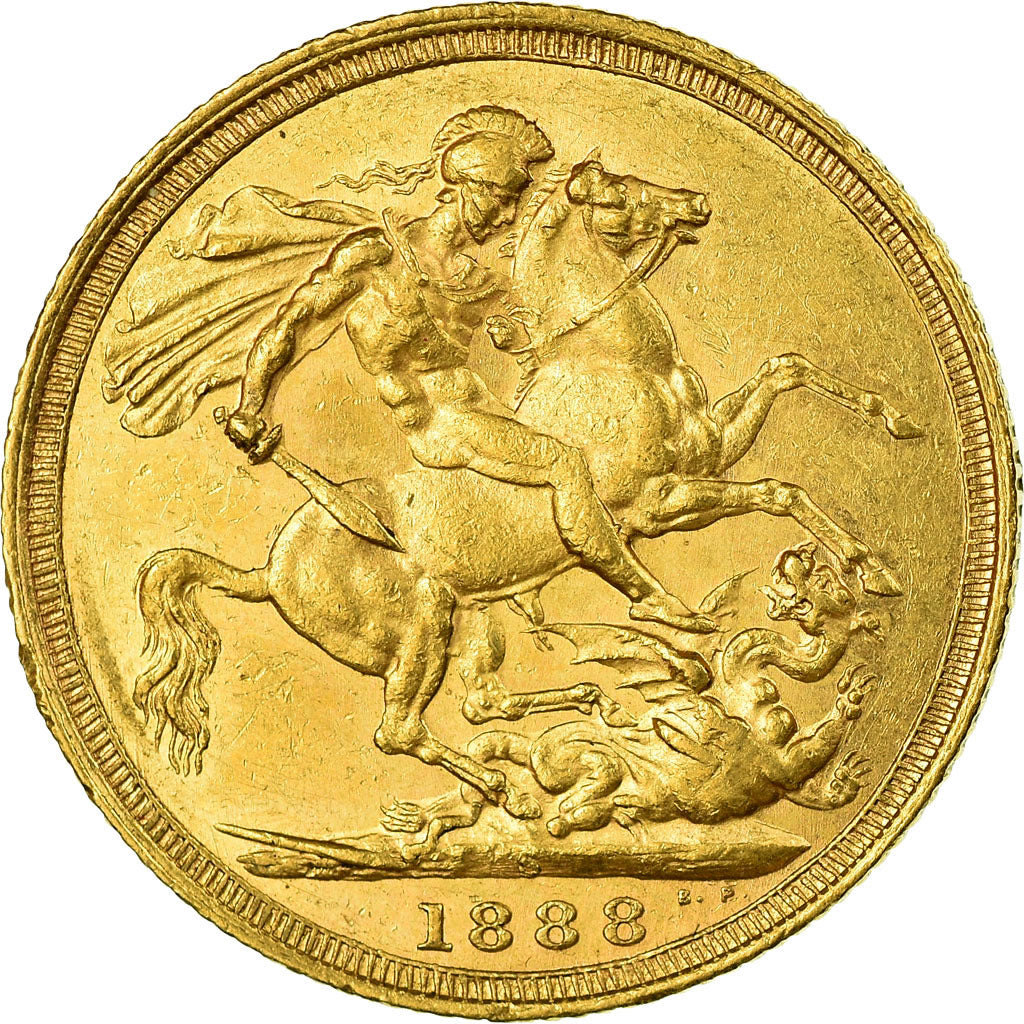 Coin, Australia, Victoria, Sovereign, 1888, Sydney, EF(40-45), Gold, KM:10