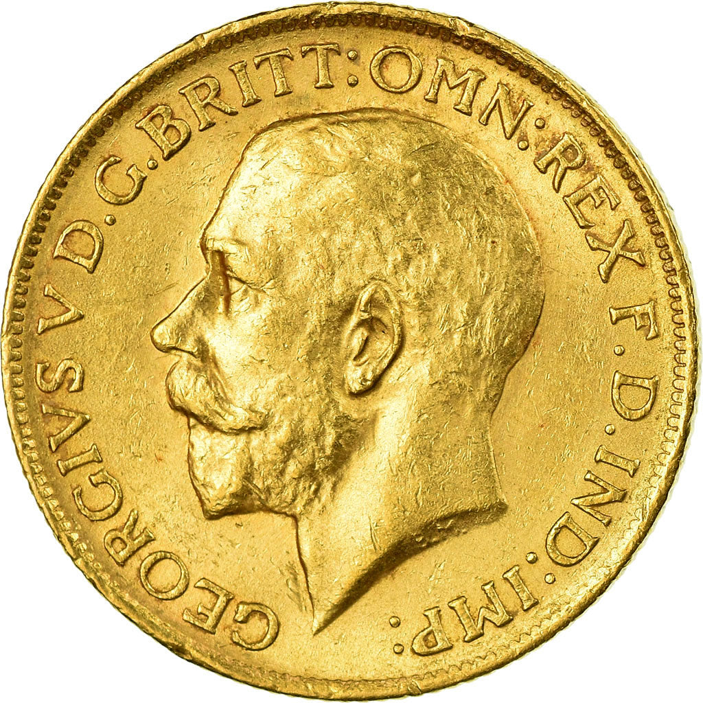 Moneda, Australia, George V, Sovereign, 1917, Sydney, MBC+, Oro, KM:29