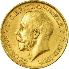 Moneda, Australia, George V, Sovereign, 1917, Sydney, MBC+, Oro, KM:29