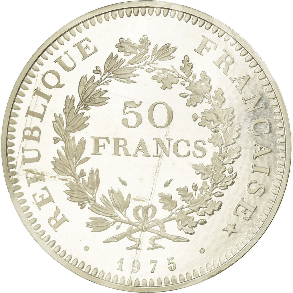 Monnaie, France, Hercule, 50 Francs, 1975, Paris, Piéfort, FDC, Argent