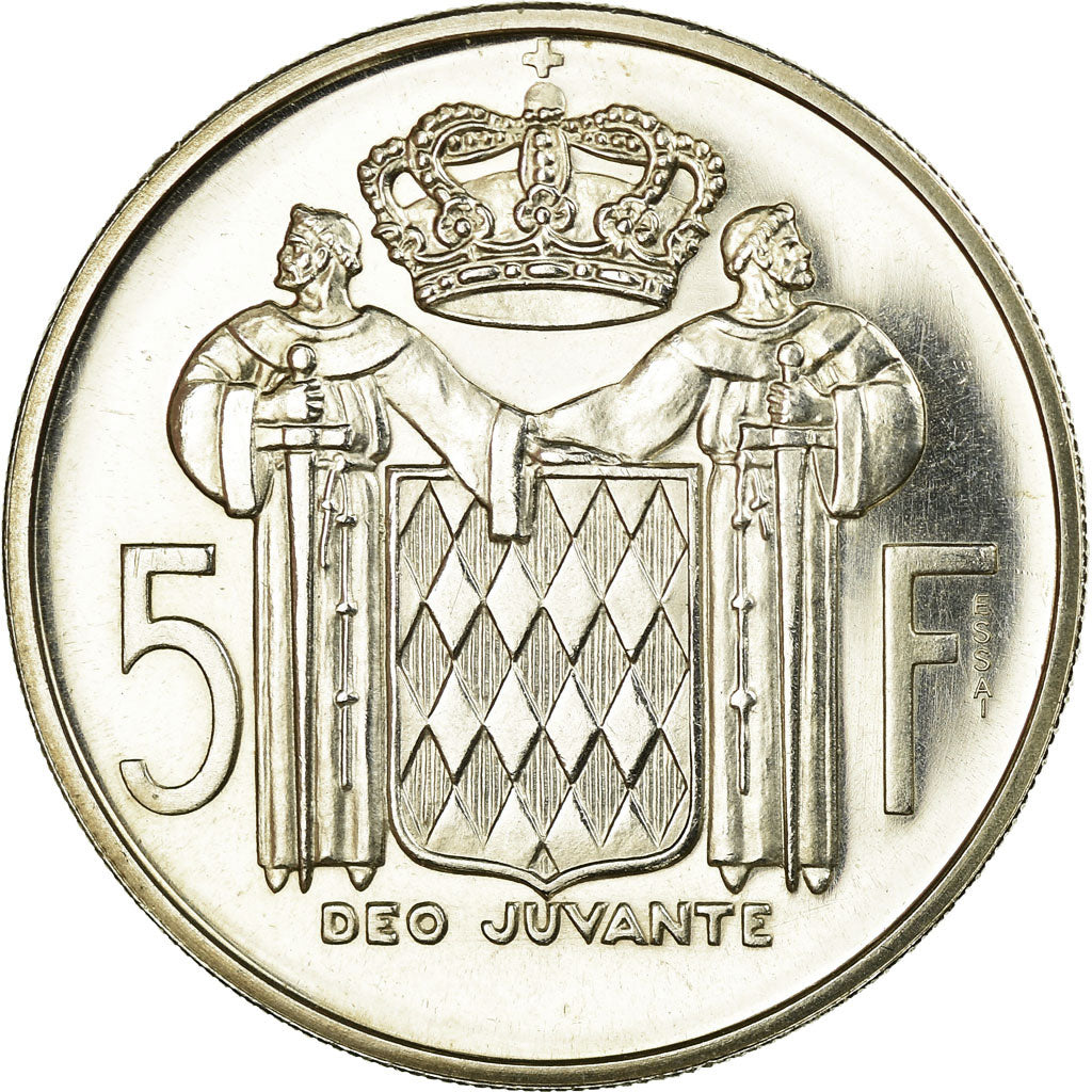 Coin, Monaco, Rainier III, 5 Francs, 1960, Paris, ESSAI, MS(60-62), Silver