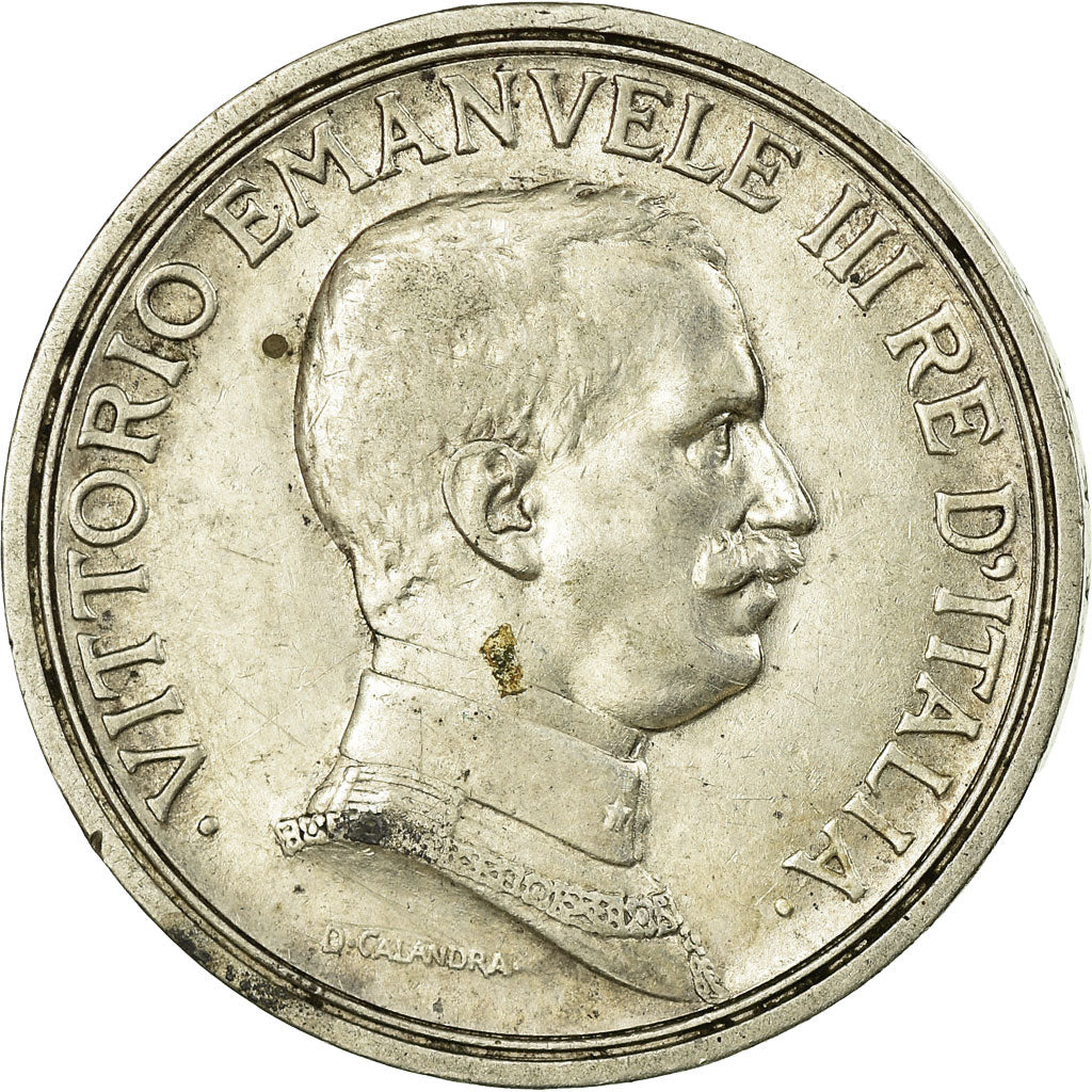 Coin, Italy, Vittorio Emanuele III, 2 Lire, 1916, Rome, AU(50-53), Silver, KM:55