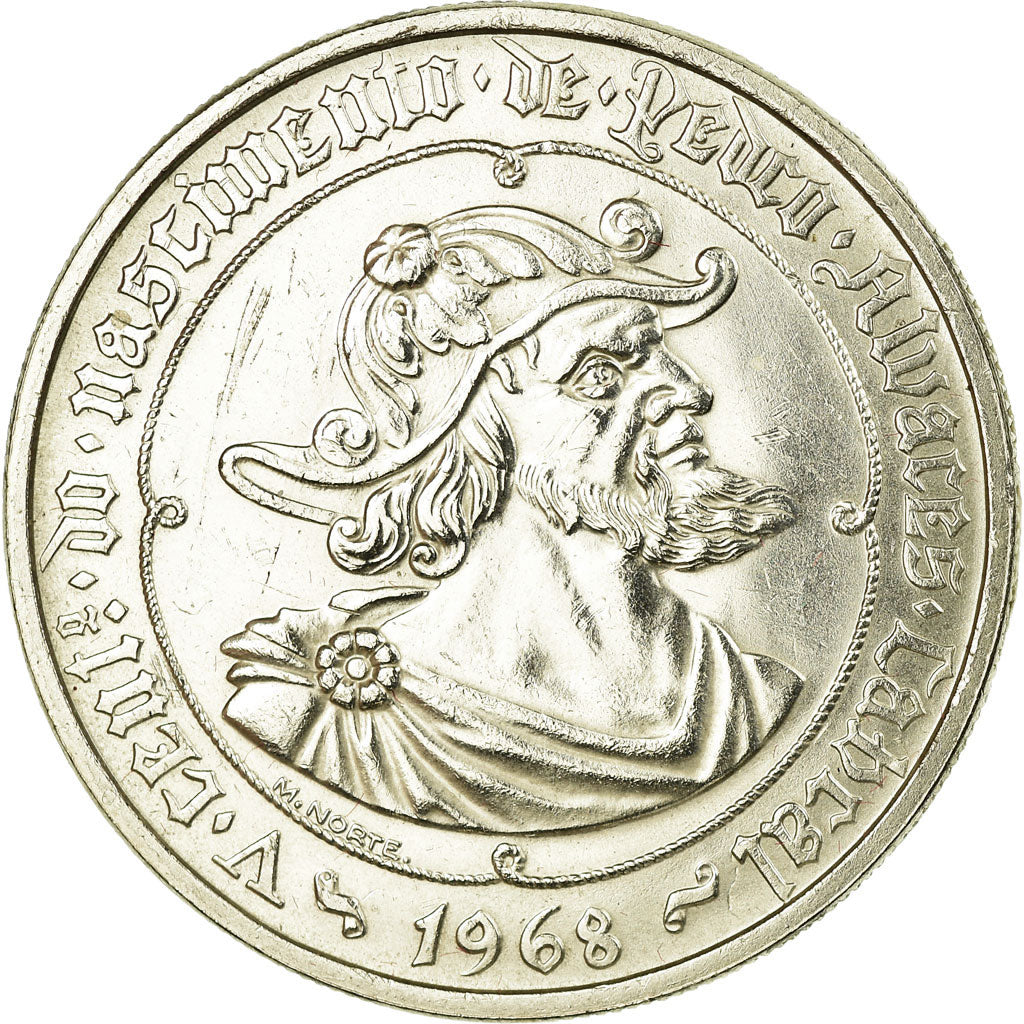 Coin, Portugal, 50 Escudos, 1968, AU(50-53), Silver, KM:593