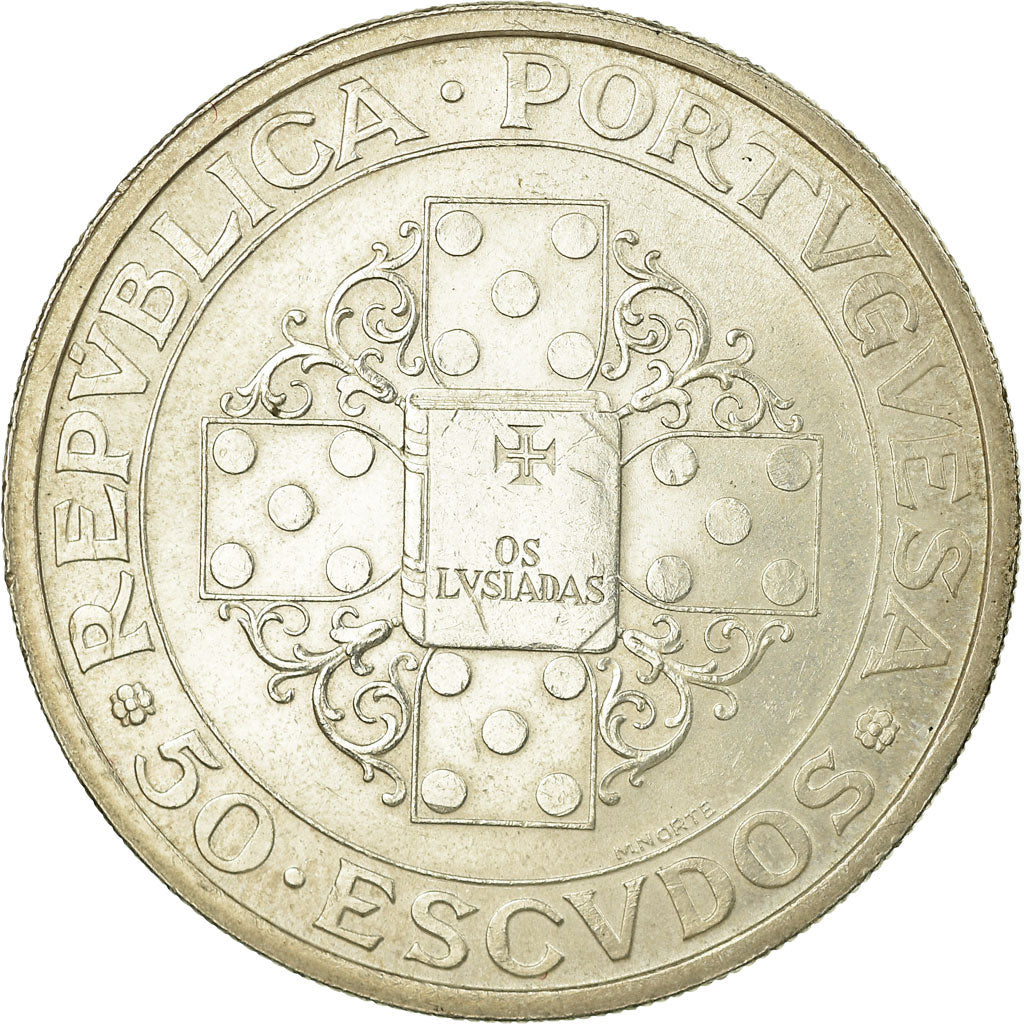 Moneda, Portugal, 50 Escudos, 1972, MBC+, Plata, KM:602
