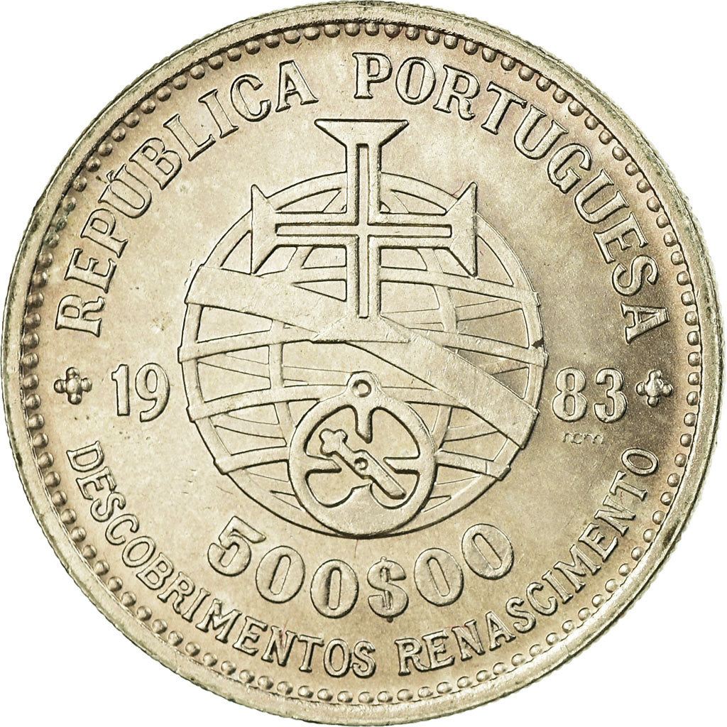 Coin, Portugal, 500 Escudos, 1983, MS(63), Silver, KM:620