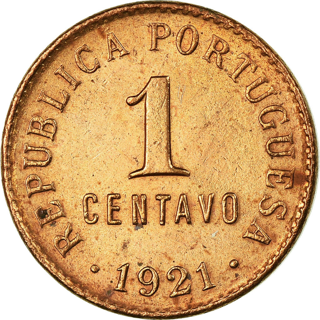 Coin, Portugal, Centavo, 1921, EF(40-45), Bronze, KM:565