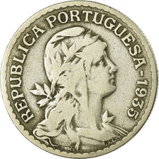 Moeda, Portugal, Escudo, 1935, Rara, VF(30-35), Cobre-níquel, KM:578