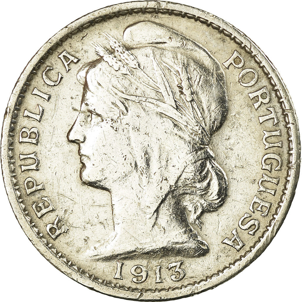 Coin, Portugal, 20 Centavos, 1913, EF(40-45), Silver, KM:562