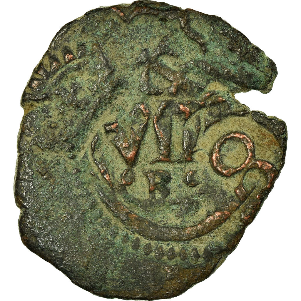 Coin, Spain, Philip IV, 8 Maravedis, 1659, Burgos, VF(20-25), Copper