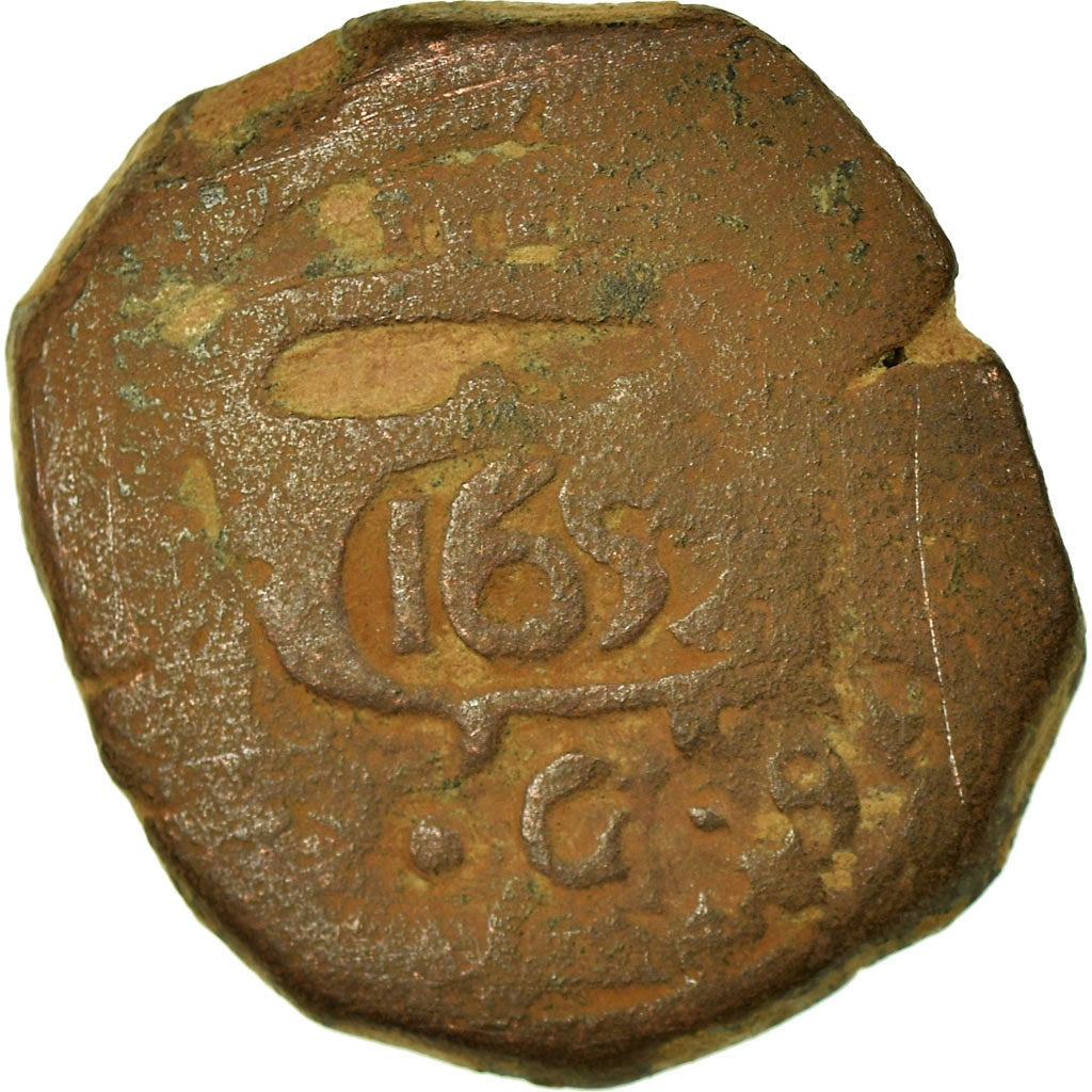 Moneda, España, Philip IV, 8 Maravedis, 1659, Granada, BC, Cobre