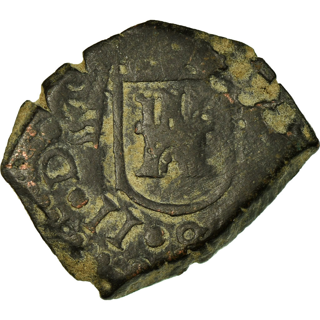 Coin, Spain, Charles II, 2 Maravedis, 1681, Valladolid, VF(30-35), Bronze