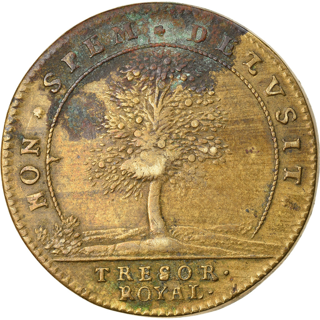France, Token, Louis XIV, Trésor Royal, Nuremberg, VF(30-35), Brass
