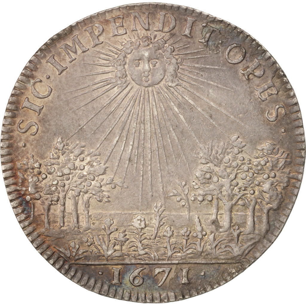 France, Token, Royal, Louis XIV, 1671, Argent, Feuardent:12637