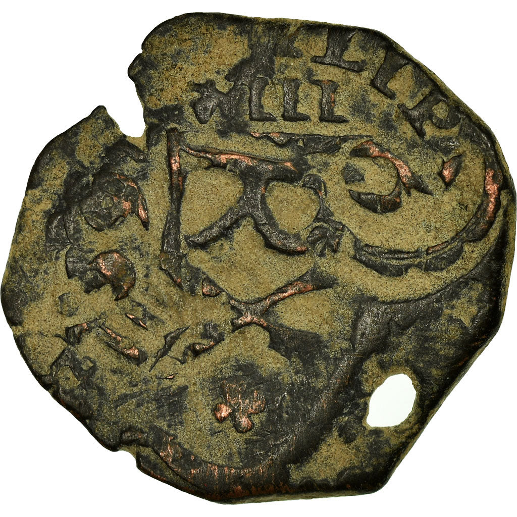 Coin, Spain, Philip IV, 8 Maravedis, 1659, VF(20-25), Copper